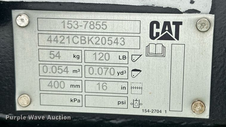 image for item DU9126 (3) Caterpillar mini excavator buckets