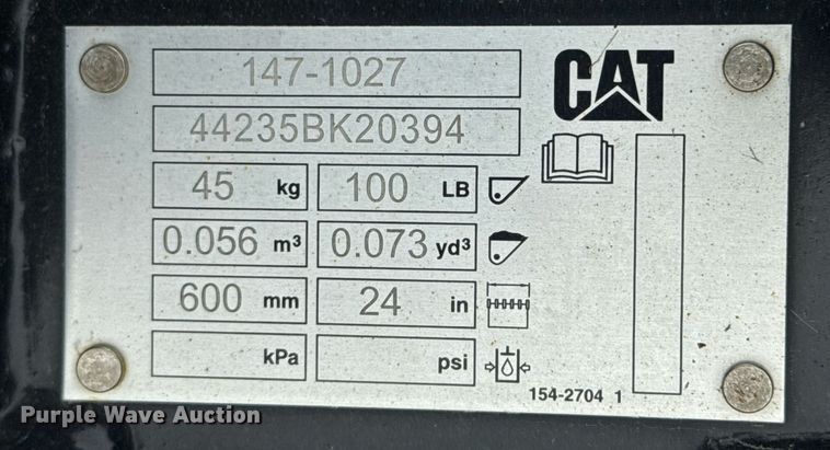 image for item DU9126 (3) Caterpillar mini excavator buckets