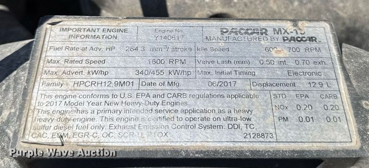 image for item DV2626 2018 Kenworth T880 dump truck