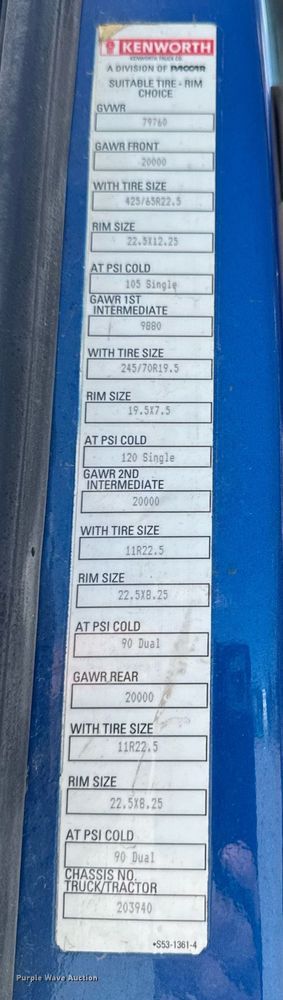 image for item DV2626 2018 Kenworth T880 dump truck