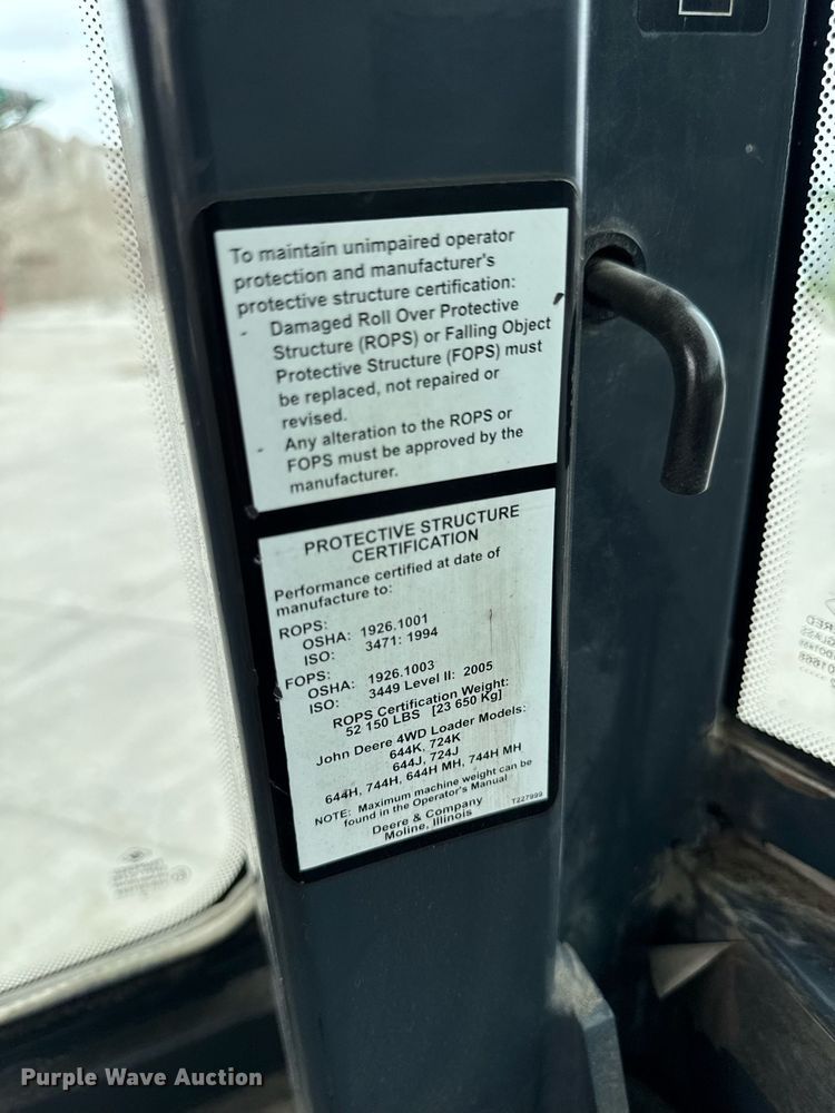 image for item DV2707 2013 John Deere 644K wheel loader
