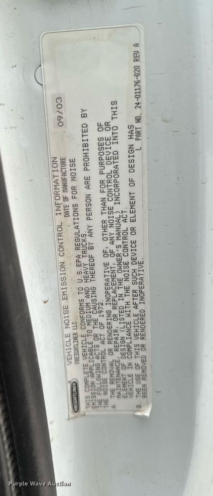 image for item DV2708 2004 Freightliner Business Class M2 dump truck