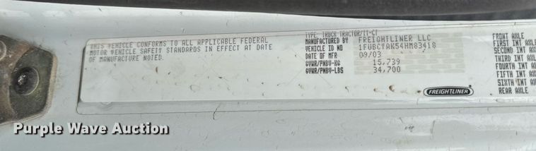 image for item DV2708 2004 Freightliner Business Class M2 dump truck