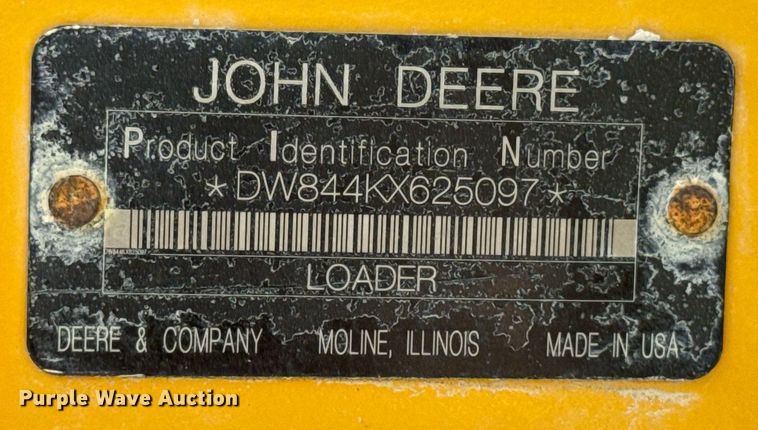 image for item DV4052 2009 John Deere 844K wheel loader