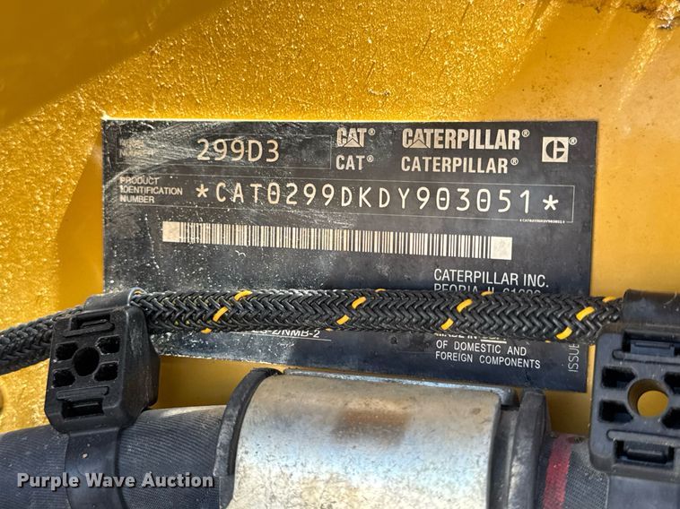 image for item DV4057 2021 Caterpillar 299D3 tracked skid steer loader