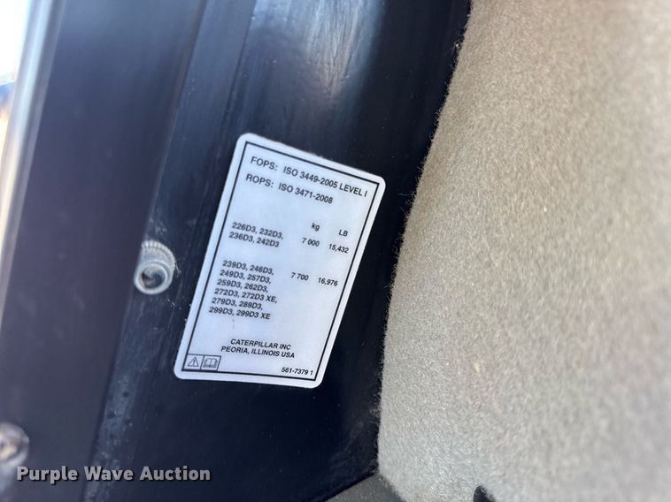 image for item DV4059 2021 Caterpillar 299D3 tracked skid steer loader