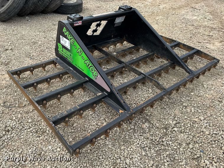 image for item DV4074 2024 BBuilt Rake-N-Ator skid steer landscape rake