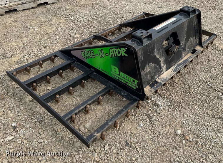 image for item DV4074 2024 BBuilt Rake-N-Ator skid steer landscape rake
