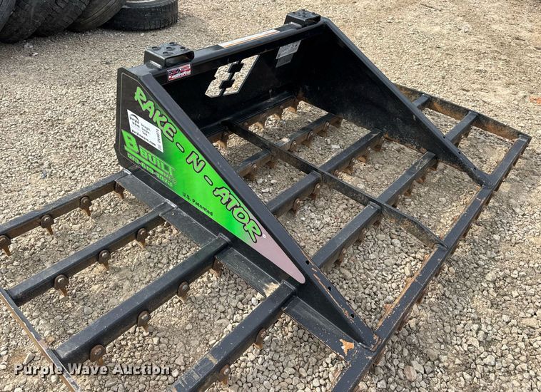 image for item DV4074 2024 BBuilt Rake-N-Ator skid steer landscape rake
