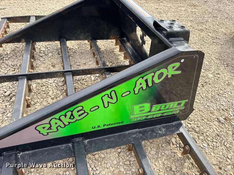 image for item DV4074 2024 BBuilt Rake-N-Ator skid steer landscape rake