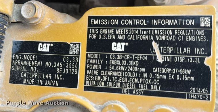 image for item DV4085 2014 Caterpillar 262D skid steer loader