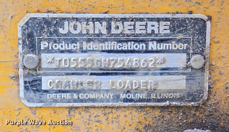 image for item DW7034 1989 John Deere 555G track loader
