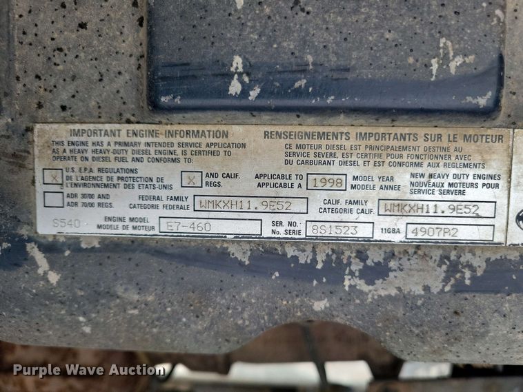 image for item DX6984 1999 Mack RD688S dump truck