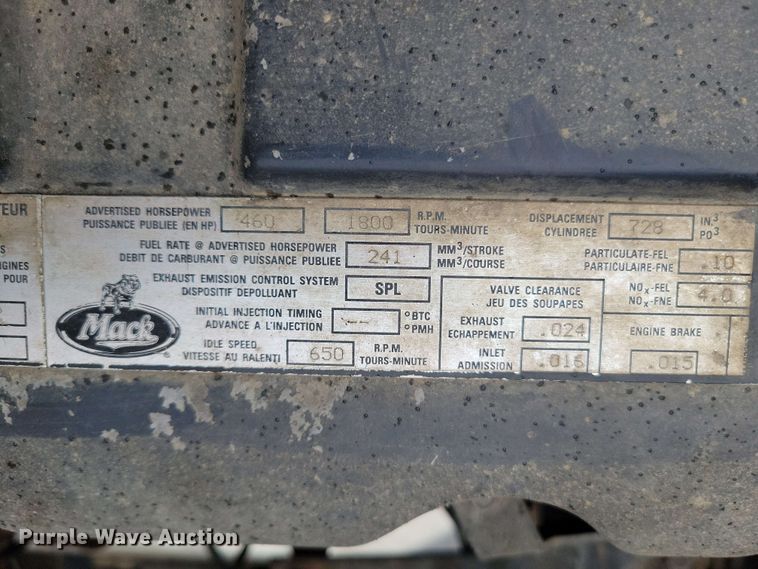 image for item DX6984 1999 Mack RD688S dump truck