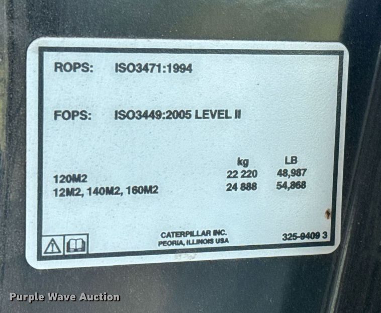 image for item DX8981 2012 Caterpillar 12M2 VHP Plus motor grader