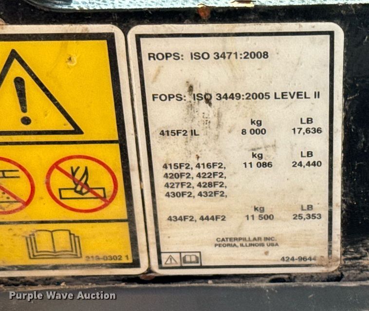 image for item DX8984 2016 Caterpillar 420F2 IT backhoe