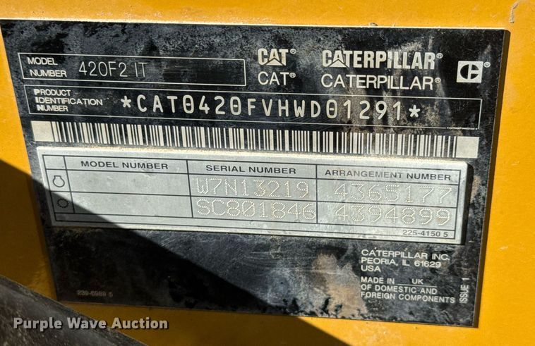 image for item DX8984 2016 Caterpillar 420F2 IT backhoe