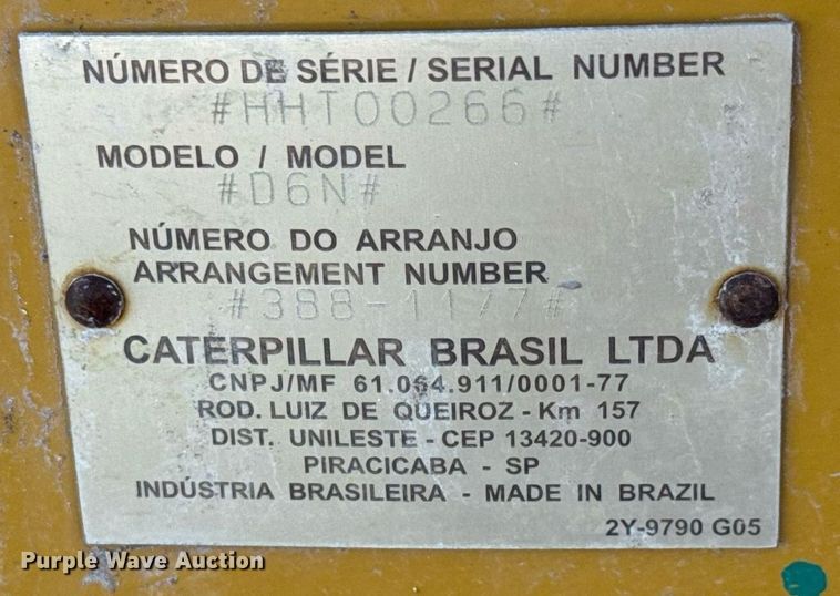 image for item DX8985 2018 Caterpillar D6N XL dozer