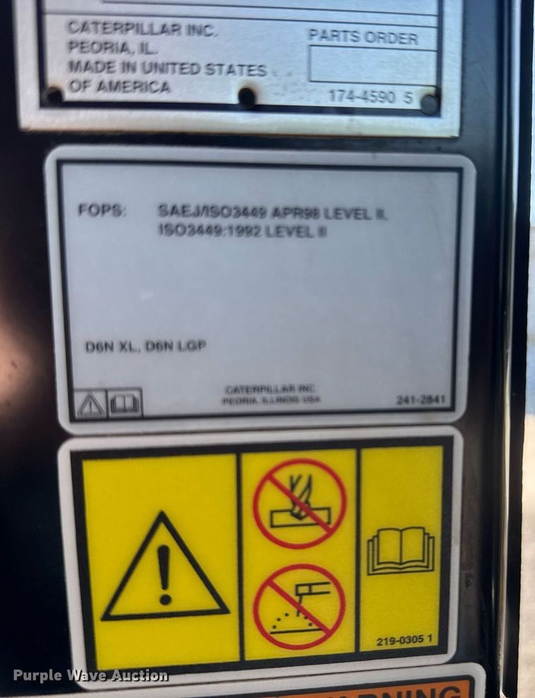 image for item DX8985 2018 Caterpillar D6N XL dozer