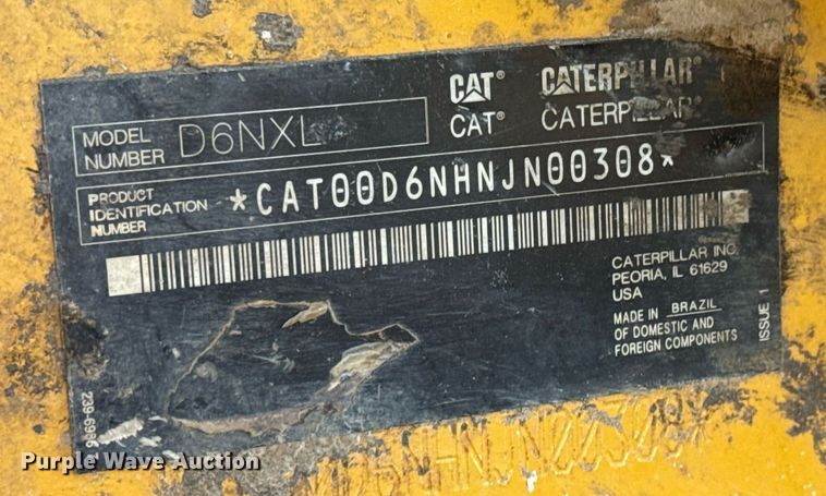 image for item DX8985 2018 Caterpillar D6N XL dozer