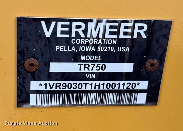 image for item DY0007 2017 Vermeer RTX750 trencher