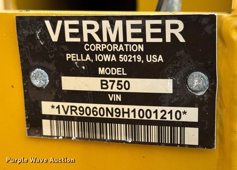 image for item DY0007 2017 Vermeer RTX750 trencher