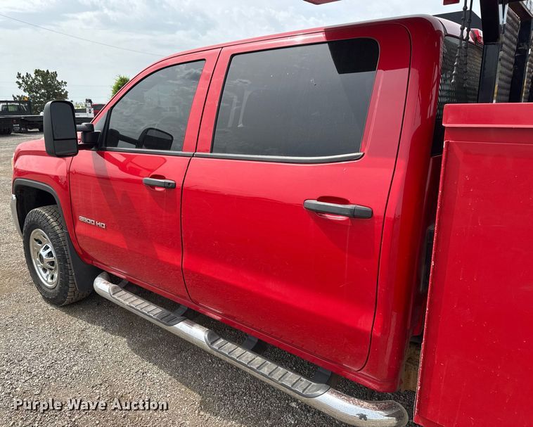 image for item DY0011 2015 GMC Sierra 3500HD Crew Cab utility bed pickup truck