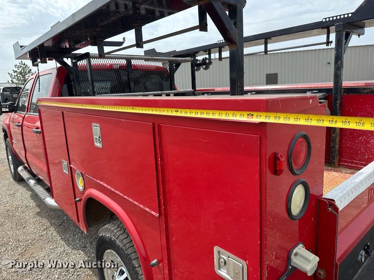 image for item DY0011 2015 GMC Sierra 3500HD Crew Cab utility bed pickup truck