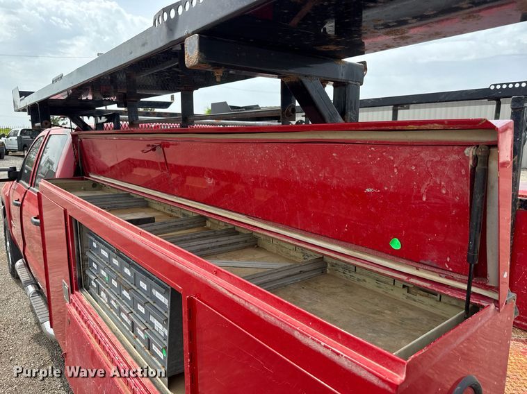 image for item DY0011 2015 GMC Sierra 3500HD Crew Cab utility bed pickup truck