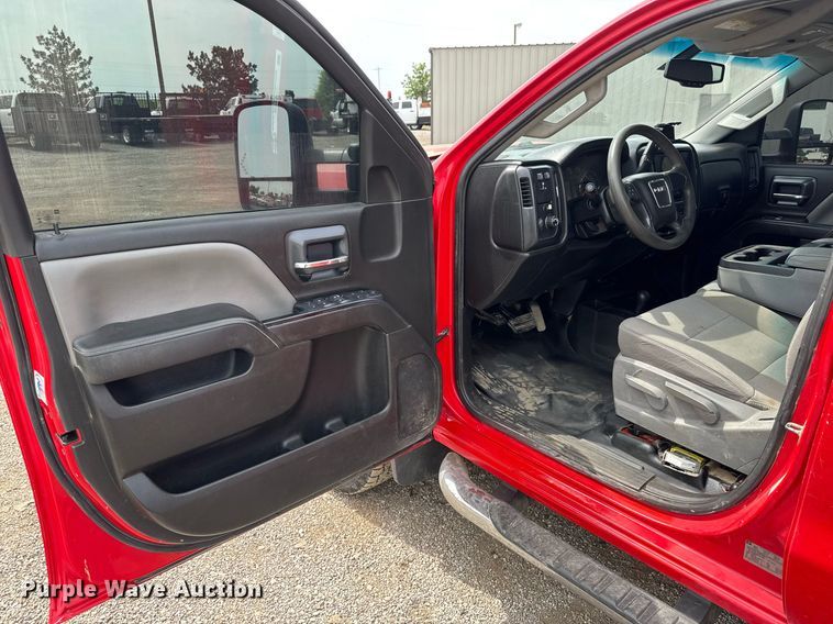 image for item DY0011 2015 GMC Sierra 3500HD Crew Cab utility bed pickup truck