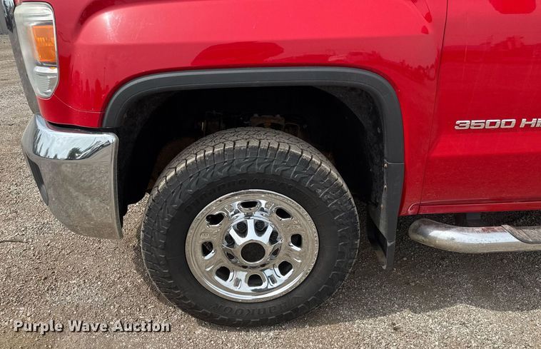 image for item DY0011 2015 GMC Sierra 3500HD Crew Cab utility bed pickup truck