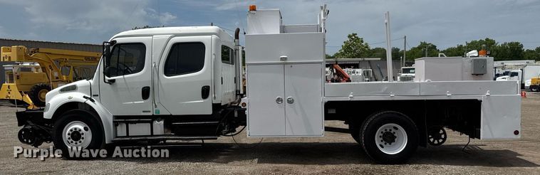 image for item DY0013 2007 Freightliner Business Class M2 Crew Cab flatbed truck