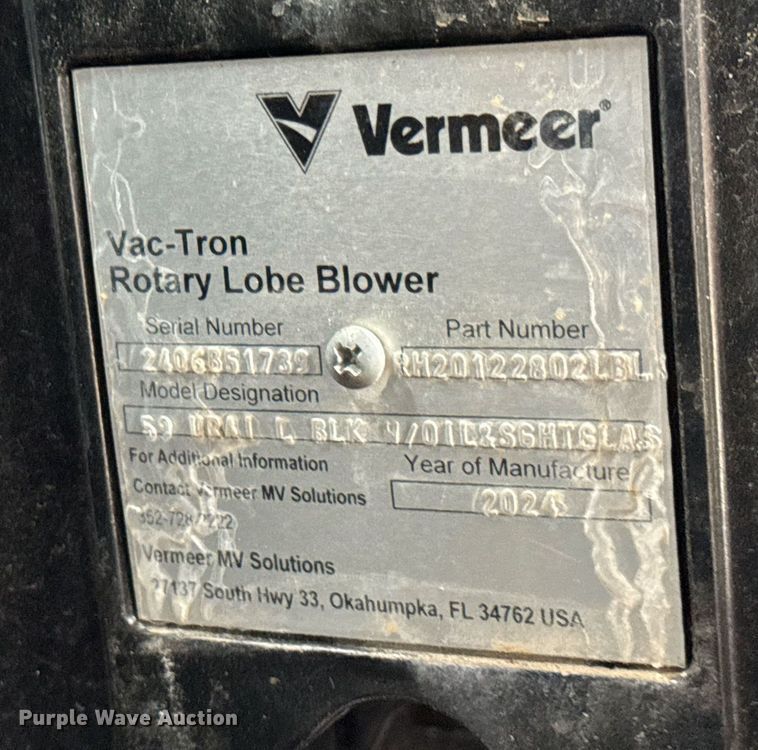 image for item DY0020 2024 Vermeer LP573 SDT vacuum excavator