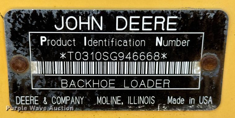 image for item DY0025 2005 John Deere 310SG backhoe