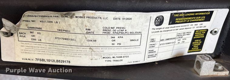 image for item DY0466 2020 Generac MLT6S light plant