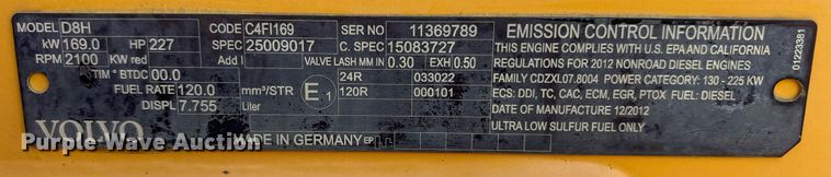 image for item DY0473 2014 Volvo G930B motor grader