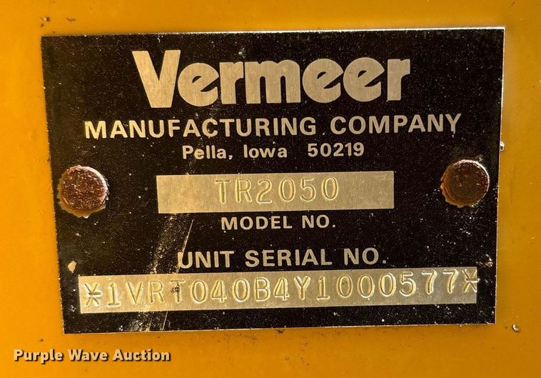 image for item DY2525 2000 Vermeer V2050 trencher