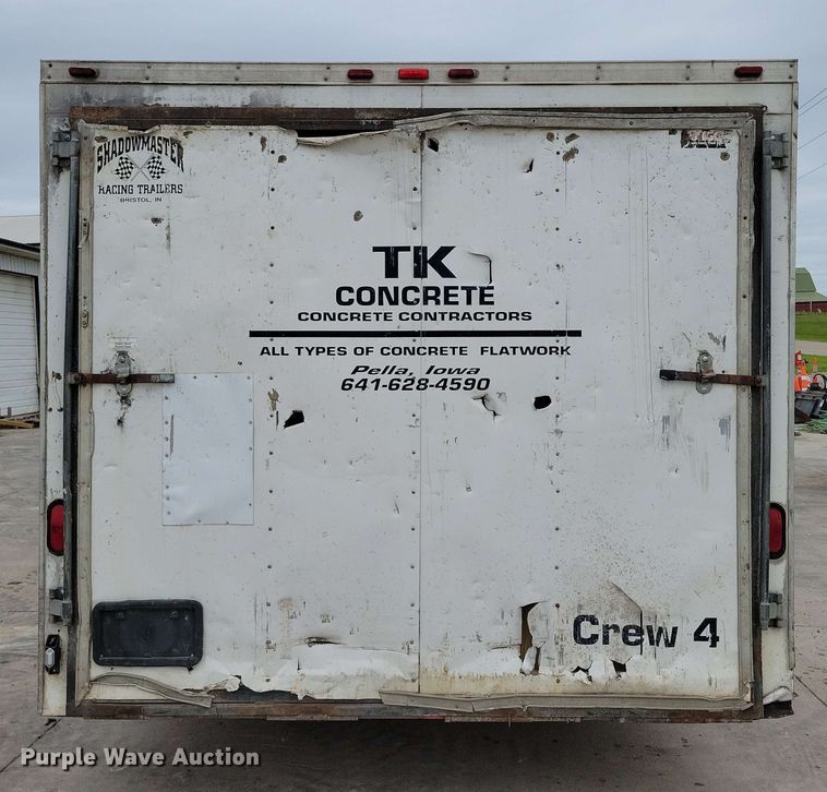 image for item EA2450 2002 Shadowmaster enclosed cargo trailer