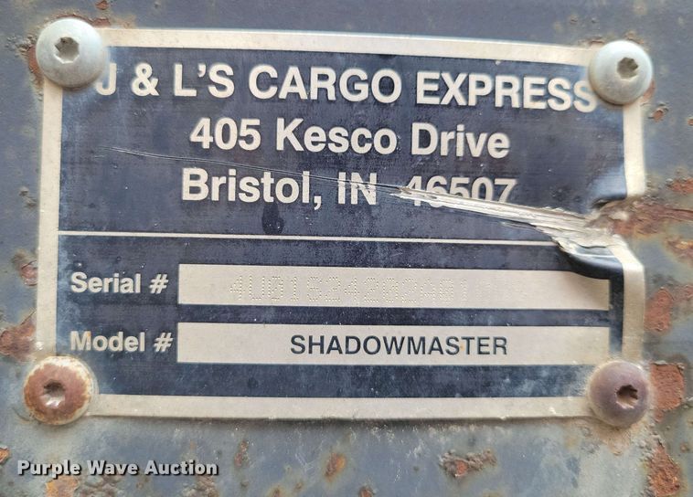 image for item EA2450 2002 Shadowmaster enclosed cargo trailer