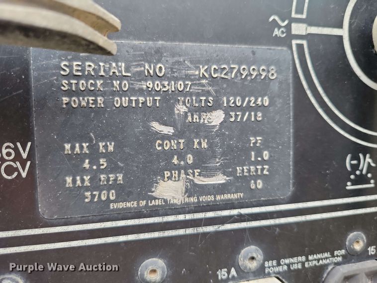 image for item EA2456 Miller Trailblazer 250G welder/generator