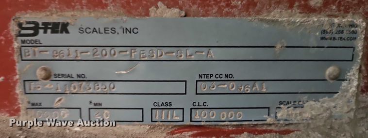 image for item EB8071 B-Tek BT-9611-200-FESD-SL-A scales