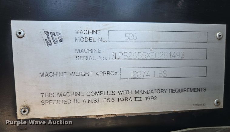 image for item EC1028 1999 JCB 526 telehandler