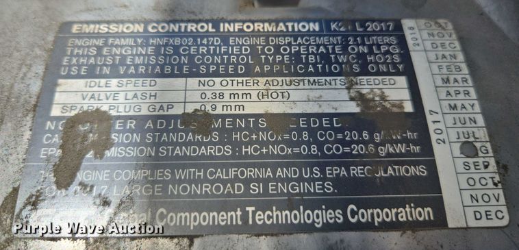 image for item EC1033 2017 UniCarriers PF50 forklift