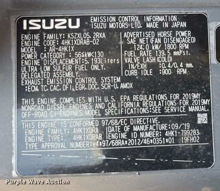 image for item EC1393 2019 Case CX210D excavator