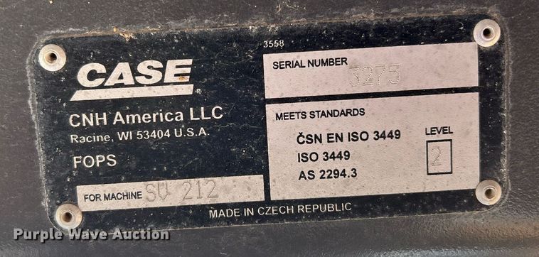 image for item EC1397 2019 Case SV 212D single drum vibratory roller