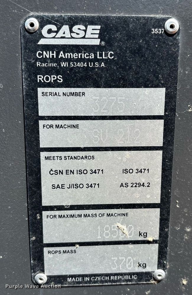 image for item EC1397 2019 Case SV 212D single drum vibratory roller