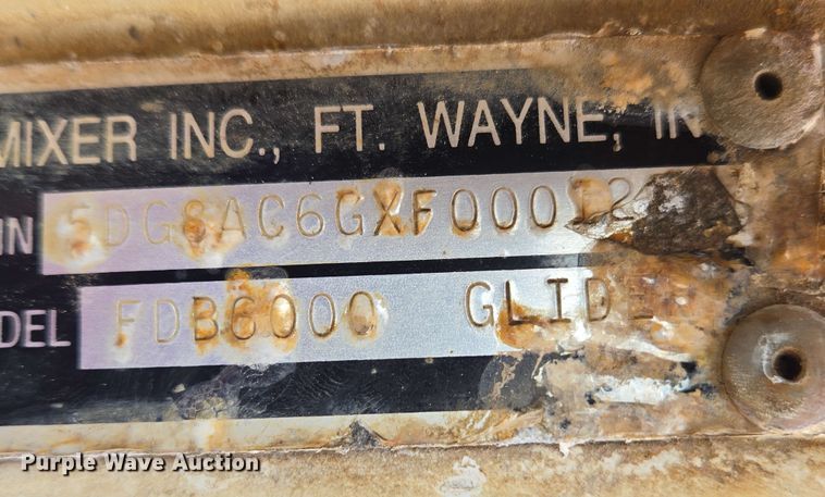 image for item EC4206 2015 Terex FDB6000 ready mix truck