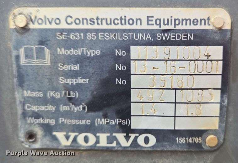 image for item EC4210 2016 Volvo L45H wheel loader