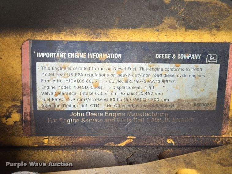 image for item EC4260 Sullair 185DPQJD air compressor