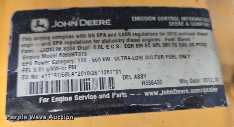 image for item EC4263 2013 John Deere 250G LC excavator
